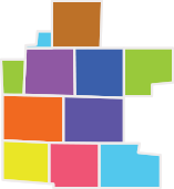 Colorful county map